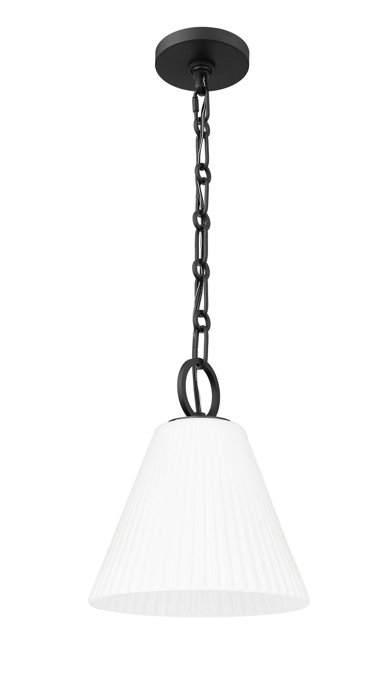 Alaric 1 Light 10" Pendant in Matte Black