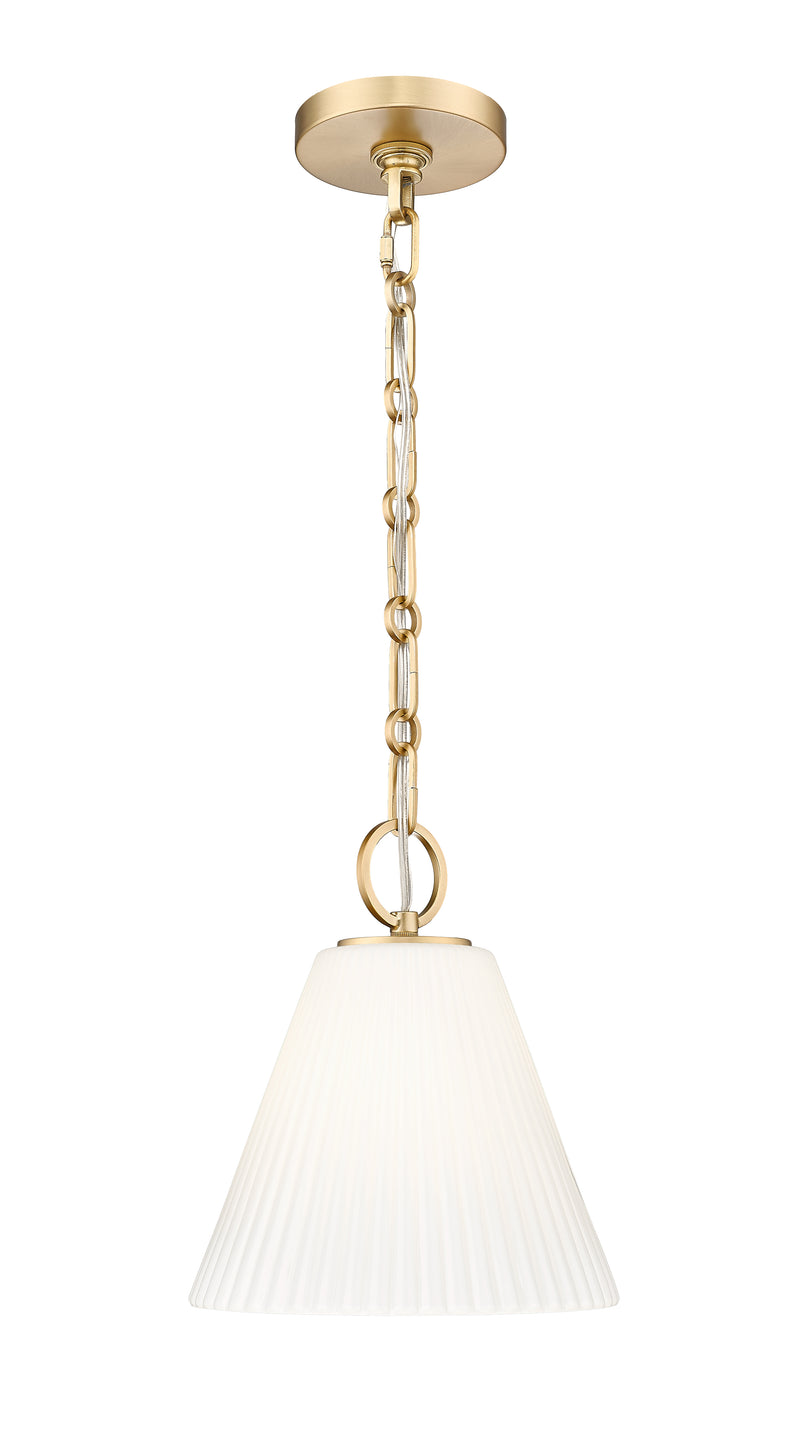 Alaric 1 Light 10" Pendant in Modern Gold