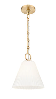 Alaric 1 Light 10" Pendant in Modern Gold