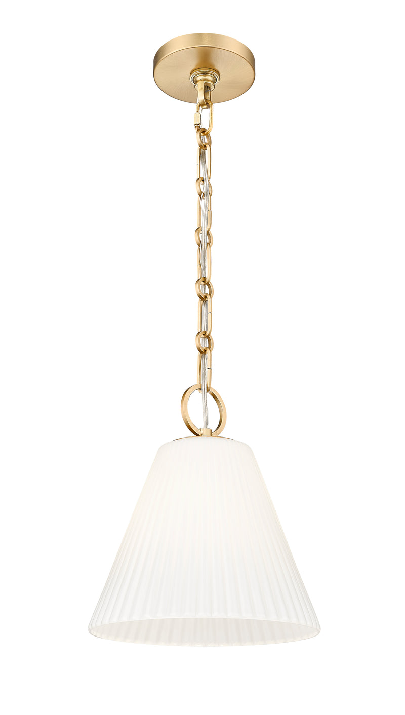 Alaric 1 Light 10" Pendant in Modern Gold
