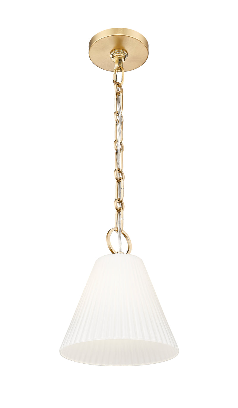 Alaric 1 Light 10" Pendant in Modern Gold