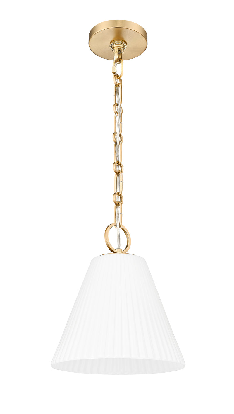 Alaric 1 Light 10" Pendant in Modern Gold