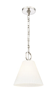 Alaric 1 Light 10" Pendant in Polished Nickel