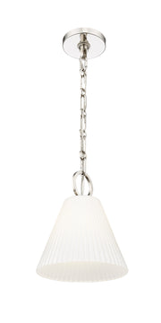 Alaric 1 Light 10" Pendant in Polished Nickel