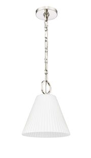 Alaric 1 Light 10" Pendant in Polished Nickel