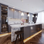 Alaric 1 Light 10" Pendant in Polished Nickel in a room setting