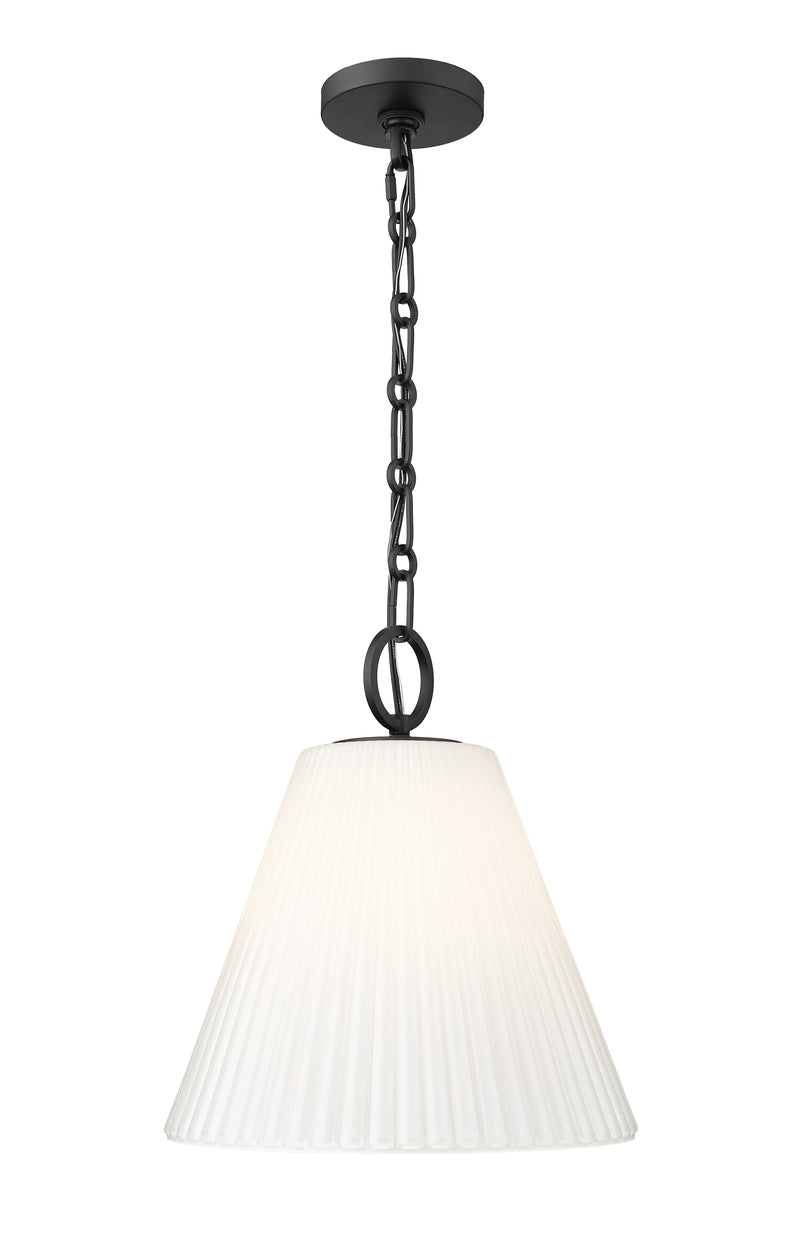 Alaric 1 Light 14" Pendant in Matte Black