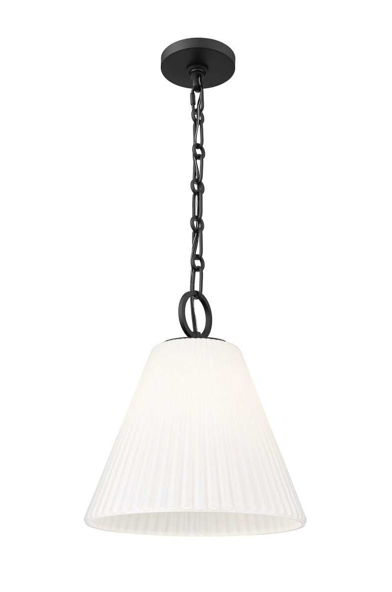 Alaric 1 Light 14" Pendant in Matte Black