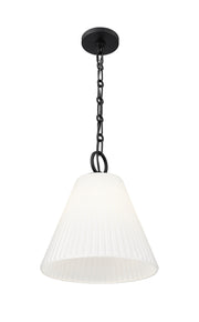 Alaric 1 Light 14" Pendant in Matte Black
