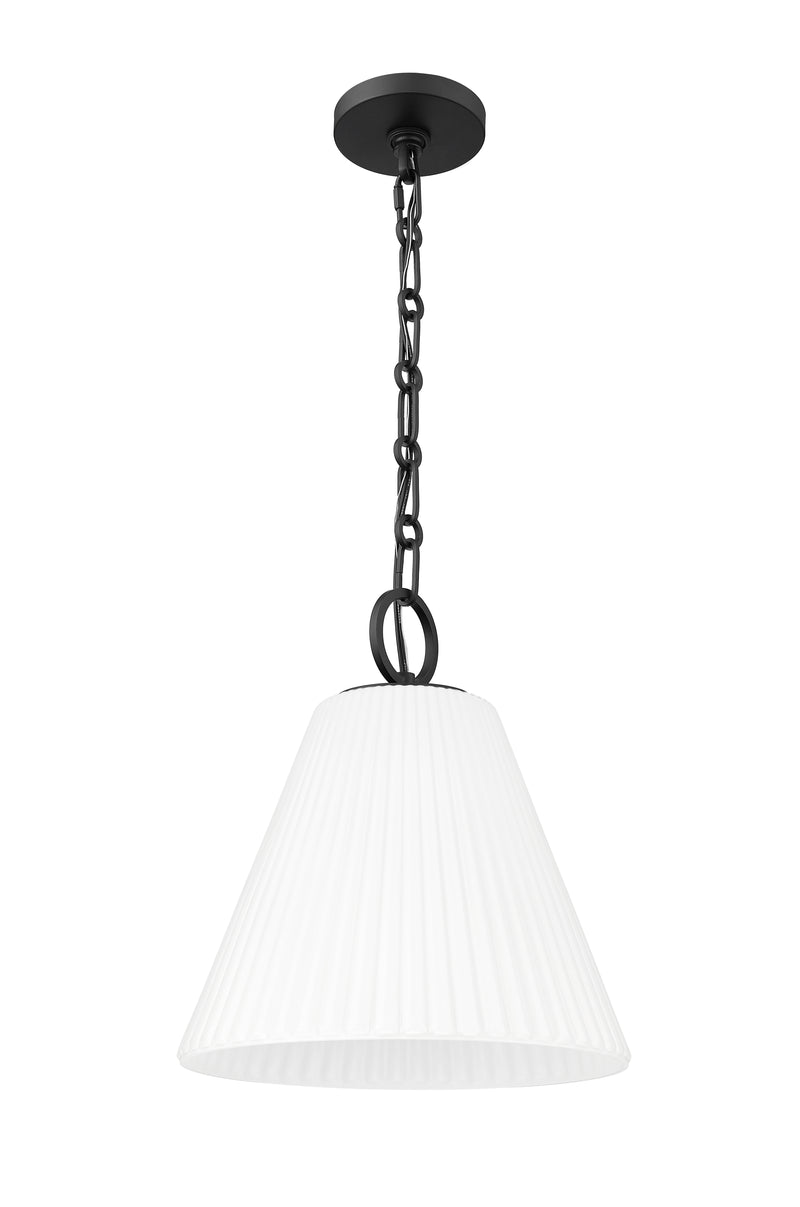 Alaric 1 Light 14" Pendant in Matte Black