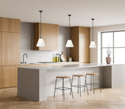 Alaric 1 Light 14" Pendant in Matte Black in a room setting