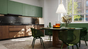Alaric 3 Light 18" Pendant in Modern Gold in a room setting