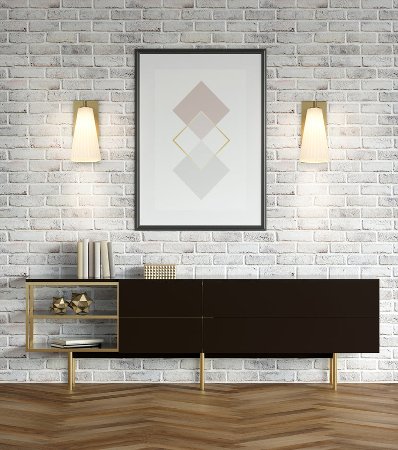 Farrell 1 Light 6" Wall Sconce in Modern Gold in a room setting