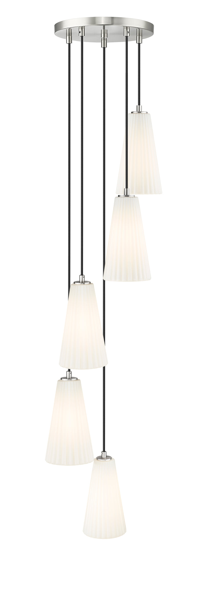Farrell 5 Light 12" Pendant, 11" Tall in Brushed Nickel