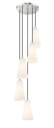 Farrell 5 Light 12" Pendant, 11" Tall in Brushed Nickel