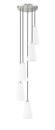 Farrell 5 Light 12" Pendant, 11" Tall in Brushed Nickel