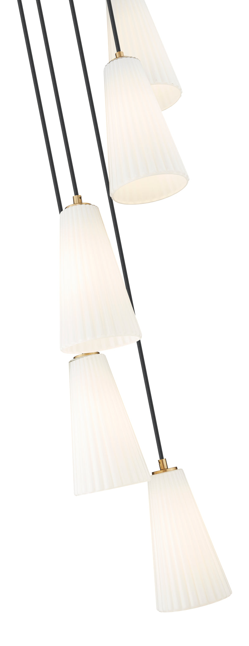 Farrell 5 Light 12" Pendant, 11" Tall in Modern Gold