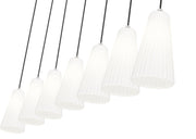 Farrell 7 Light 54" Linear Pendant, 11" Tall in Brushed Nickel