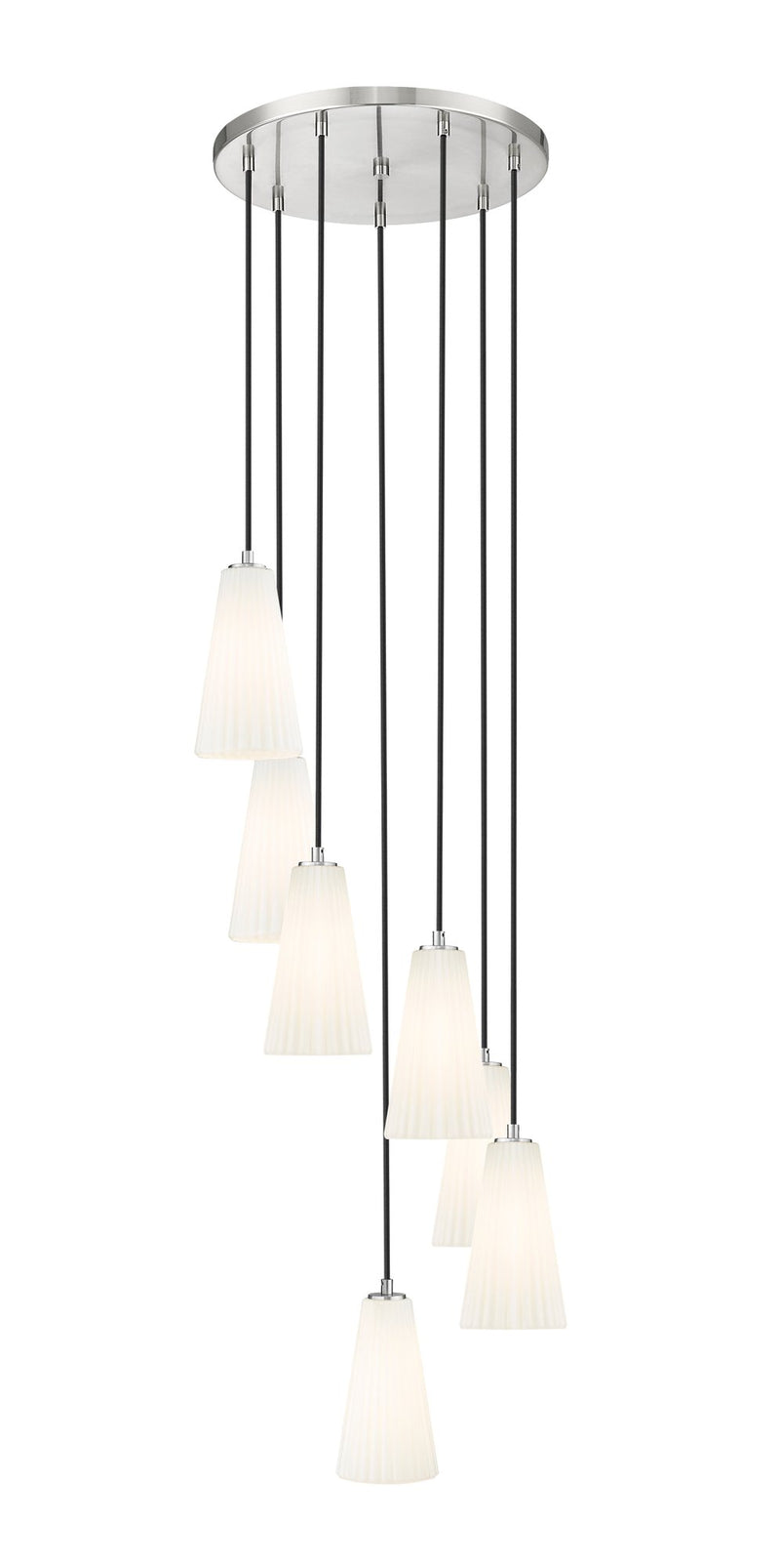 Farrell 7 Light 18" Pendant, 11" Tall in Brushed Nickel