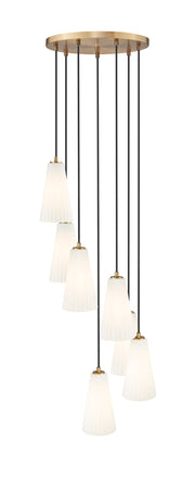Farrell 7 Light 18" Pendant, 11" Tall in Modern Gold