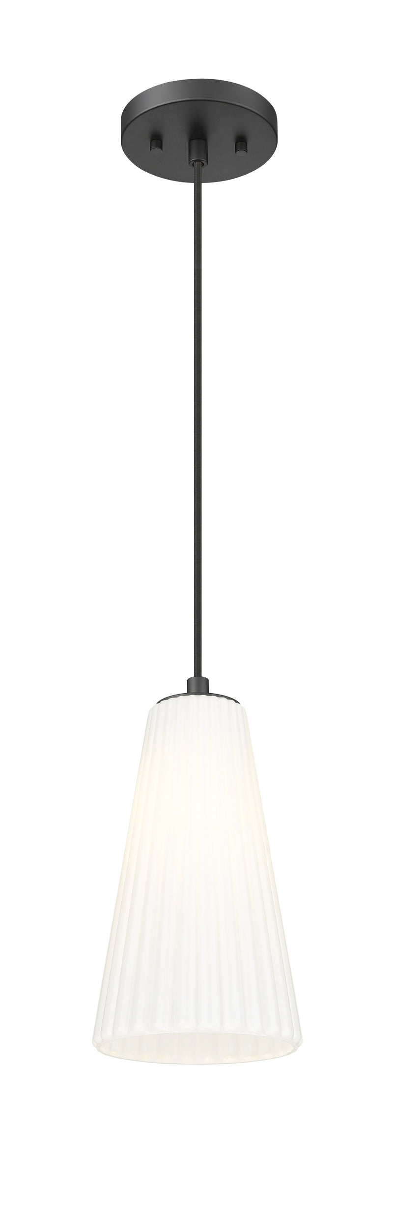 Farrell 1 Light 6" Pendant, Cord Mount in Matte Black