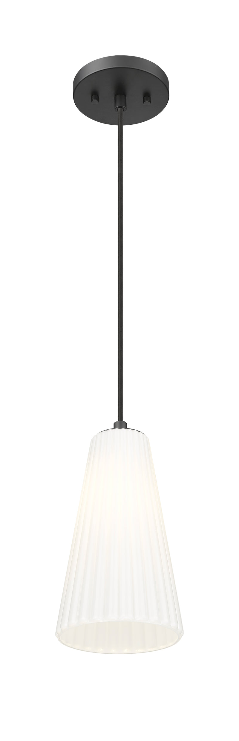 Farrell 1 Light 6" Pendant, Cord Mount in Matte Black