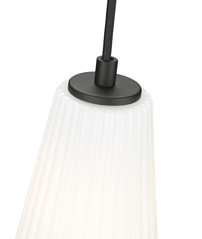 Farrell 1 Light 6" Pendant, Cord Mount in Matte Black