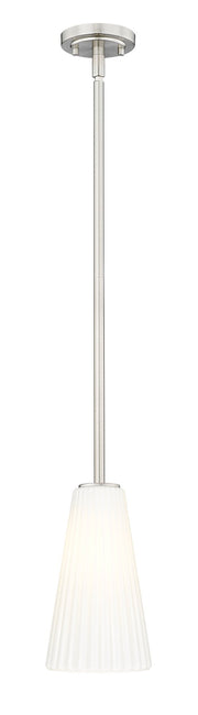 Farrell 1 Light 6" Pendant, Rod Mount in Brushed Nickel
