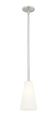 Farrell 1 Light 6" Pendant, Rod Mount in Brushed Nickel