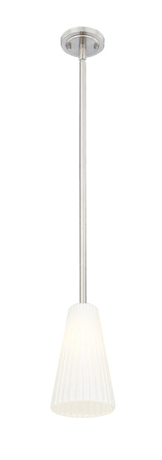 Farrell 1 Light 6" Pendant, Rod Mount in Brushed Nickel