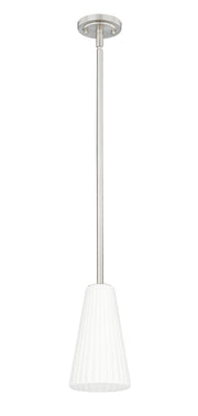 Farrell 1 Light 6" Pendant, Rod Mount in Brushed Nickel