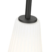 Farrell 1 Light 6" Pendant, Rod Mount in Matte Black