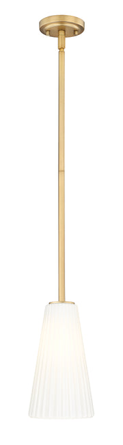 Farrell 1 Light 6" Pendant, Rod Mount in Modern Gold