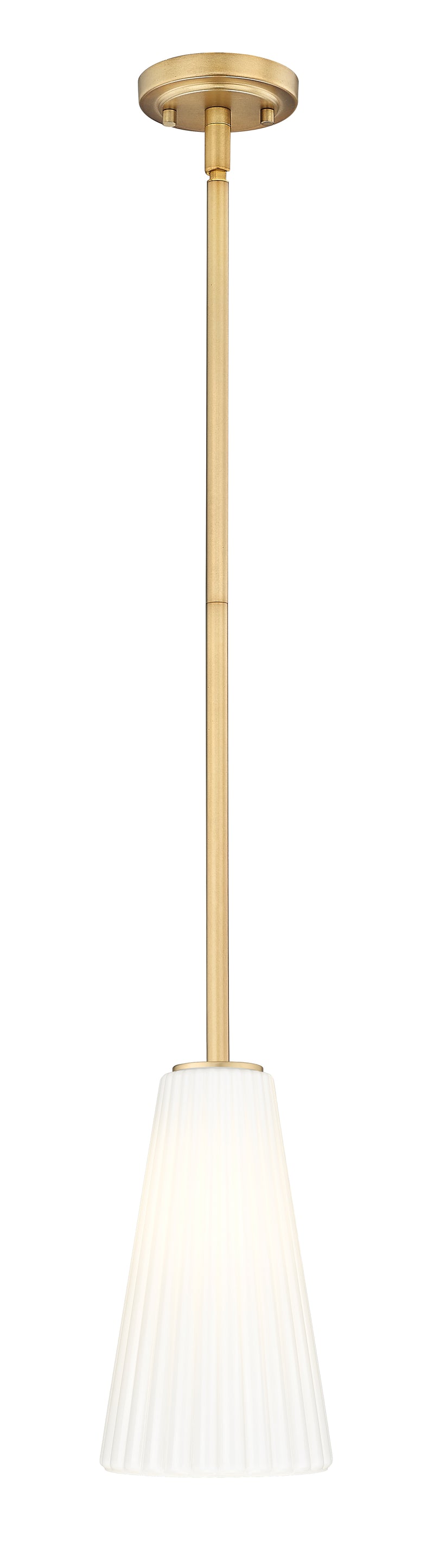 Farrell 1 Light 6" Pendant, Rod Mount in Modern Gold