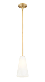 Farrell 1 Light 6" Pendant, Rod Mount in Modern Gold