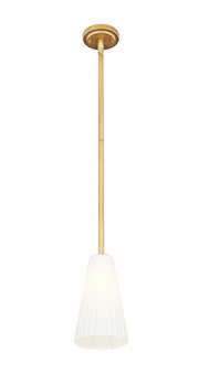 Farrell 1 Light 6" Pendant, Rod Mount in Modern Gold