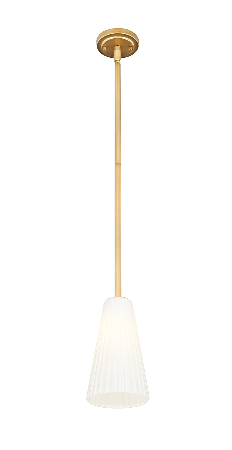 Farrell 1 Light 6" Pendant, Rod Mount in Modern Gold