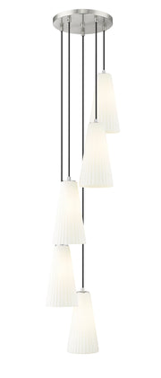 Farrell 5 Light 12" Pendant, 13.75" Tall in Brushed Nickel