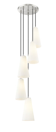 Farrell 5 Light 12" Pendant, 13.75" Tall in Brushed Nickel