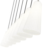 Farrell 7 Light 54" Linear Pendant, 13.75" Tall in Brushed Nickel