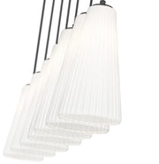 Farrell 7 Light 54" Linear Pendant, 13.75" Tall in Matte Black