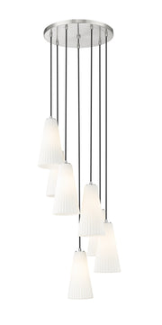 Farrell 7 Light 18" Pendant, 13.75" Tall in Brushed Nickel