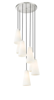 Farrell 7 Light 18" Pendant, 13.75" Tall in Brushed Nickel