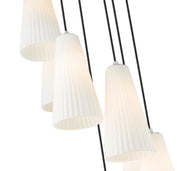 Farrell 7 Light 18" Pendant, 13.75" Tall in Brushed Nickel