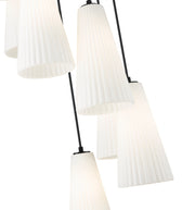 Farrell 7 Light 18" Pendant, 13.75" Tall in Matte Black