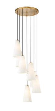 Farrell 7 Light 18" Pendant, 13.75" Tall in Modern Gold