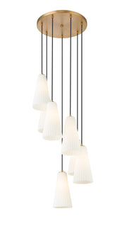 Farrell 7 Light 18" Pendant, 13.75" Tall in Modern Gold