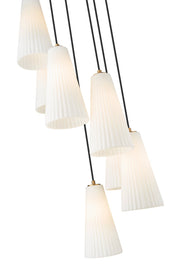 Farrell 7 Light 18" Pendant, 13.75" Tall in Modern Gold