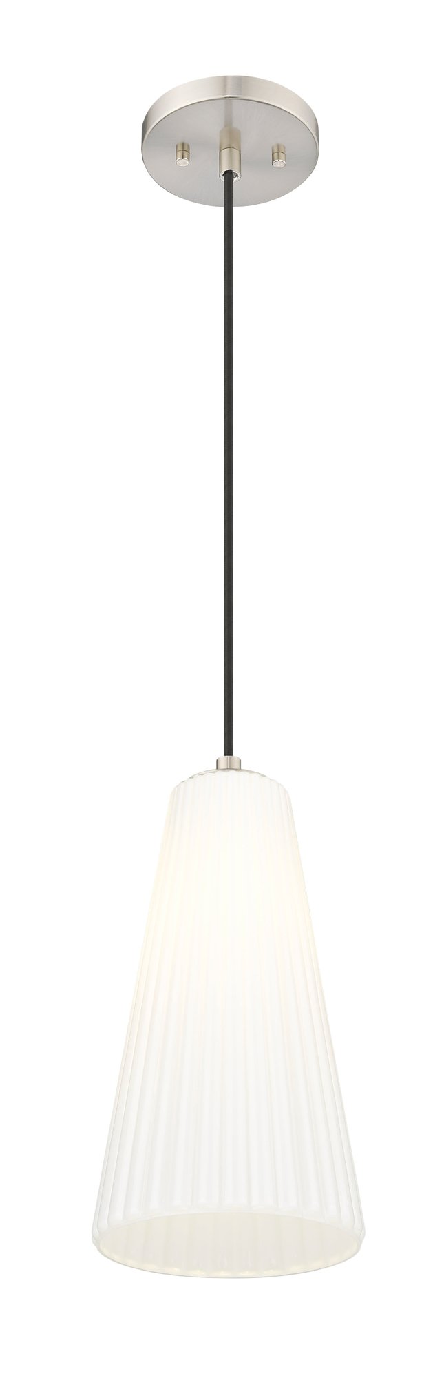 Farrell 1 Light 7.25" Pendant, Cord Mount in Brushed Nickel