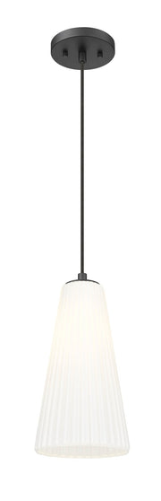 Farrell 1 Light 7.25" Pendant, Cord Mount in Matte Black
